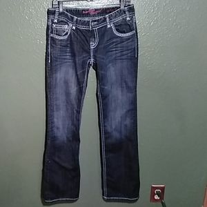 Rock and roll cowgirl blue jeans